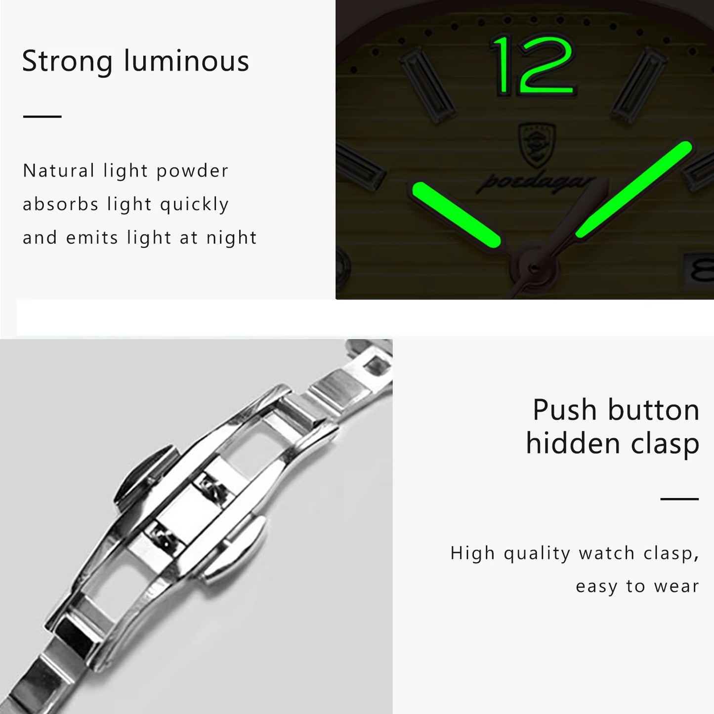 Luxury Watch for Woman Square Ladies Quartz Watch Luminous Waterproof Date Women'S Watches Dress Female Clock Reloj+Box