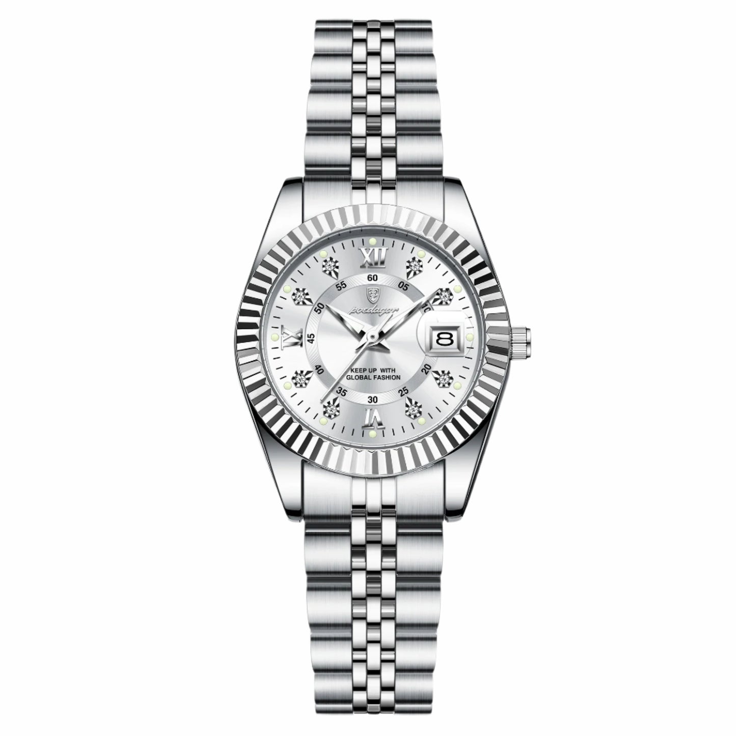 Luxury Elegant Watch for Women Waterproof Luminous Date Ladies Watch Stainless Steel Quartz Women'S Watches Girl Reloj