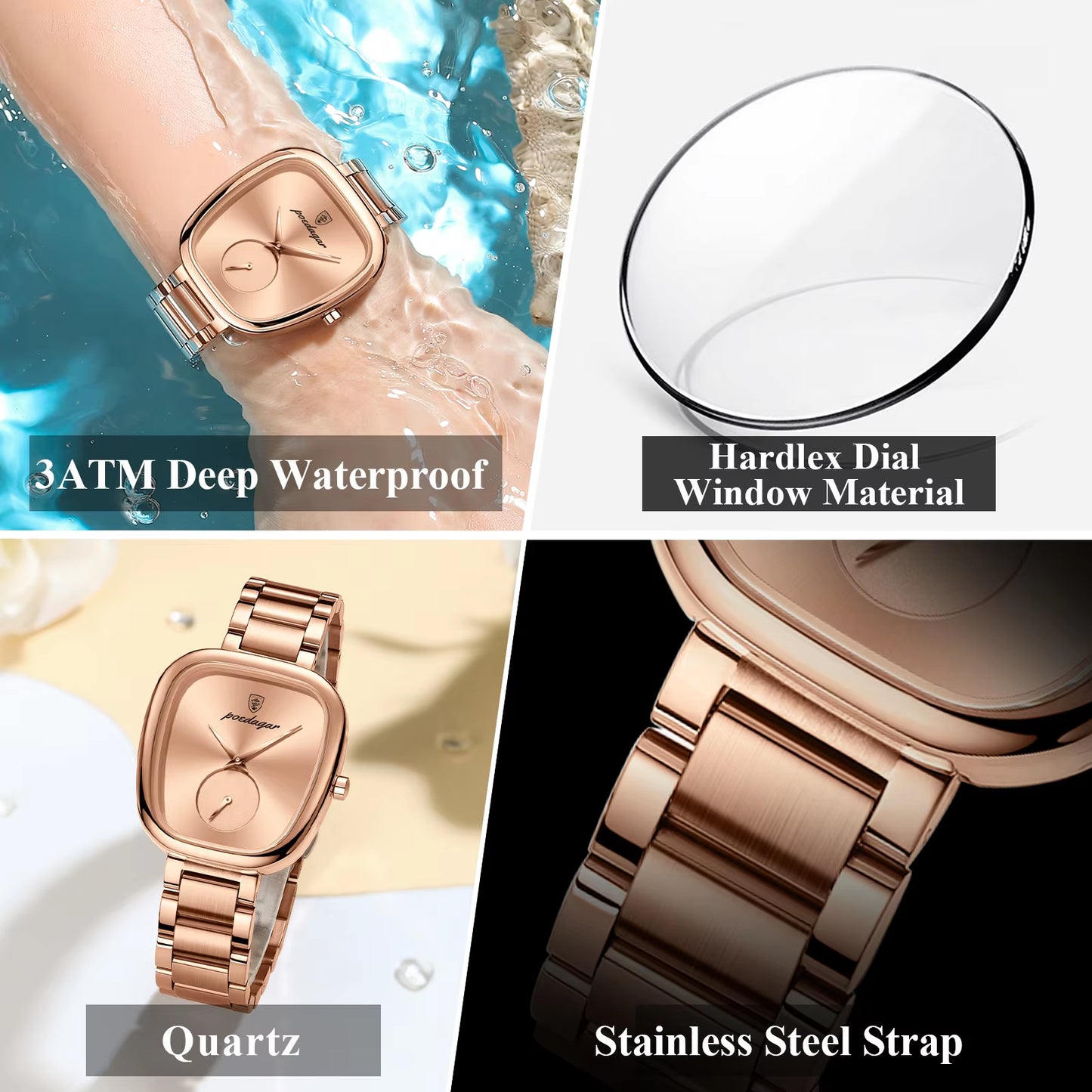 Luxury Woman Watch Waterproof Stainless Steel Ladies Watch Fashion Quartz Women'S Watches Elegant Simple Female Clock