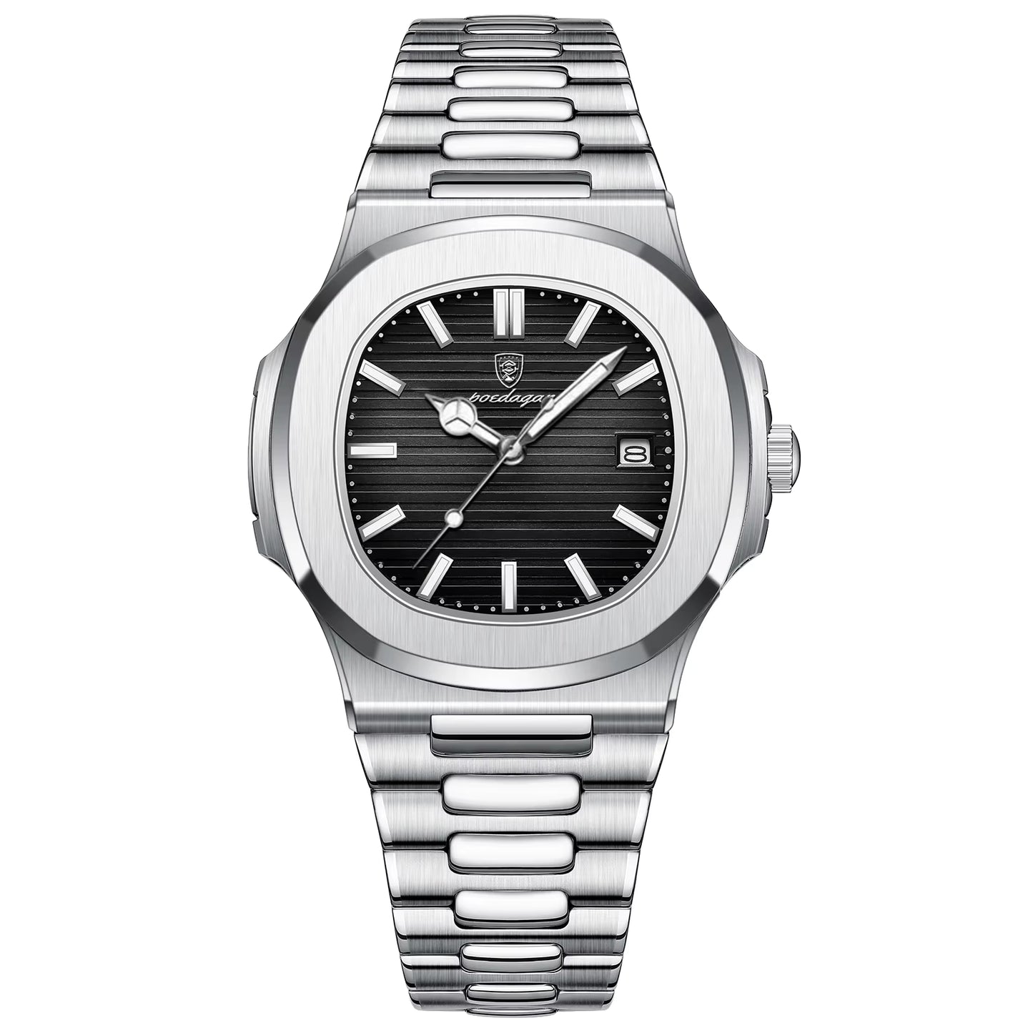 Luxury Watch for Man Waterproof Luminous Date Men Wristwatch Square Stainless Steel Business Men'S Quartz Watches Reloj