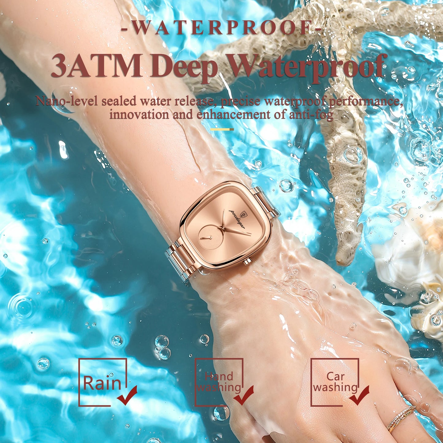 Luxury Woman Watch Waterproof Stainless Steel Ladies Watch Fashion Quartz Women'S Watches Elegant Simple Female Clock