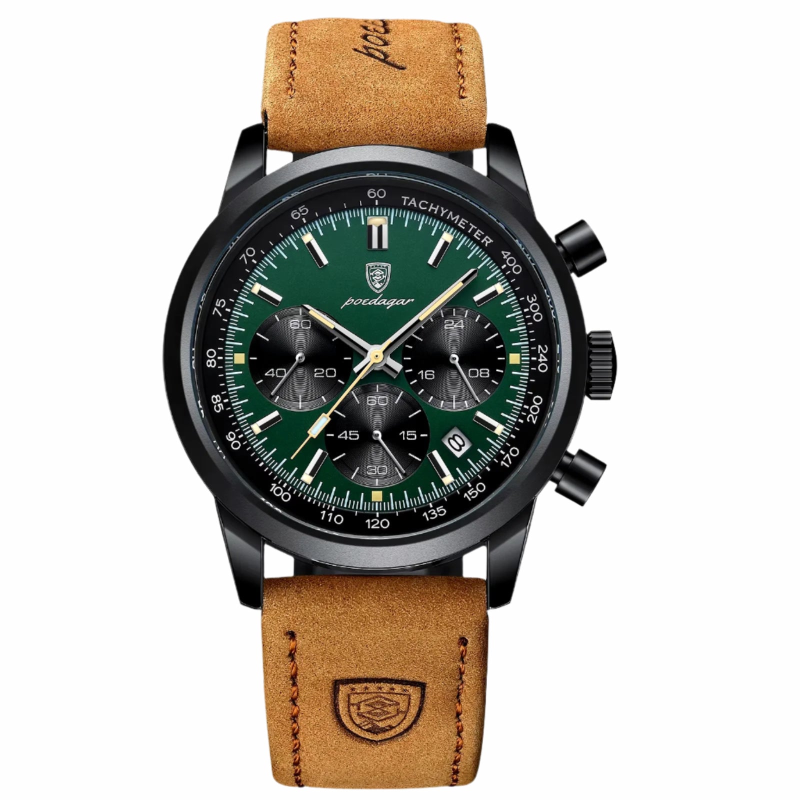 Luxury Man Watch High Quality Waterproof Chronograph Luminous Men'S Wristwatch Leather Men Quartz Watches Casual Clock