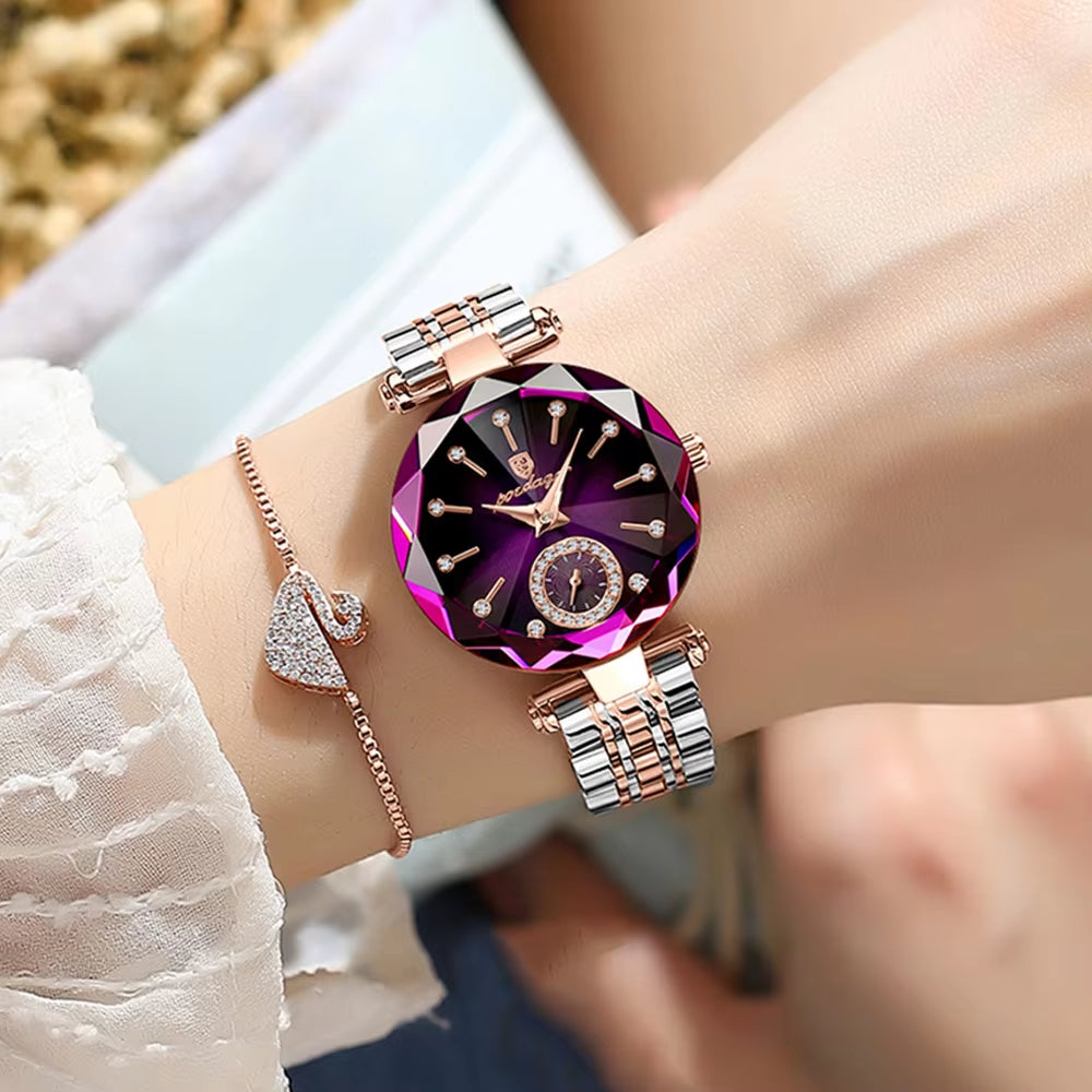 Luxury Woman Wristwatch Elegant Waterproof Stainless Steel Watch for Ladies Dress Diamond Quartz Women'S Watches Reloj