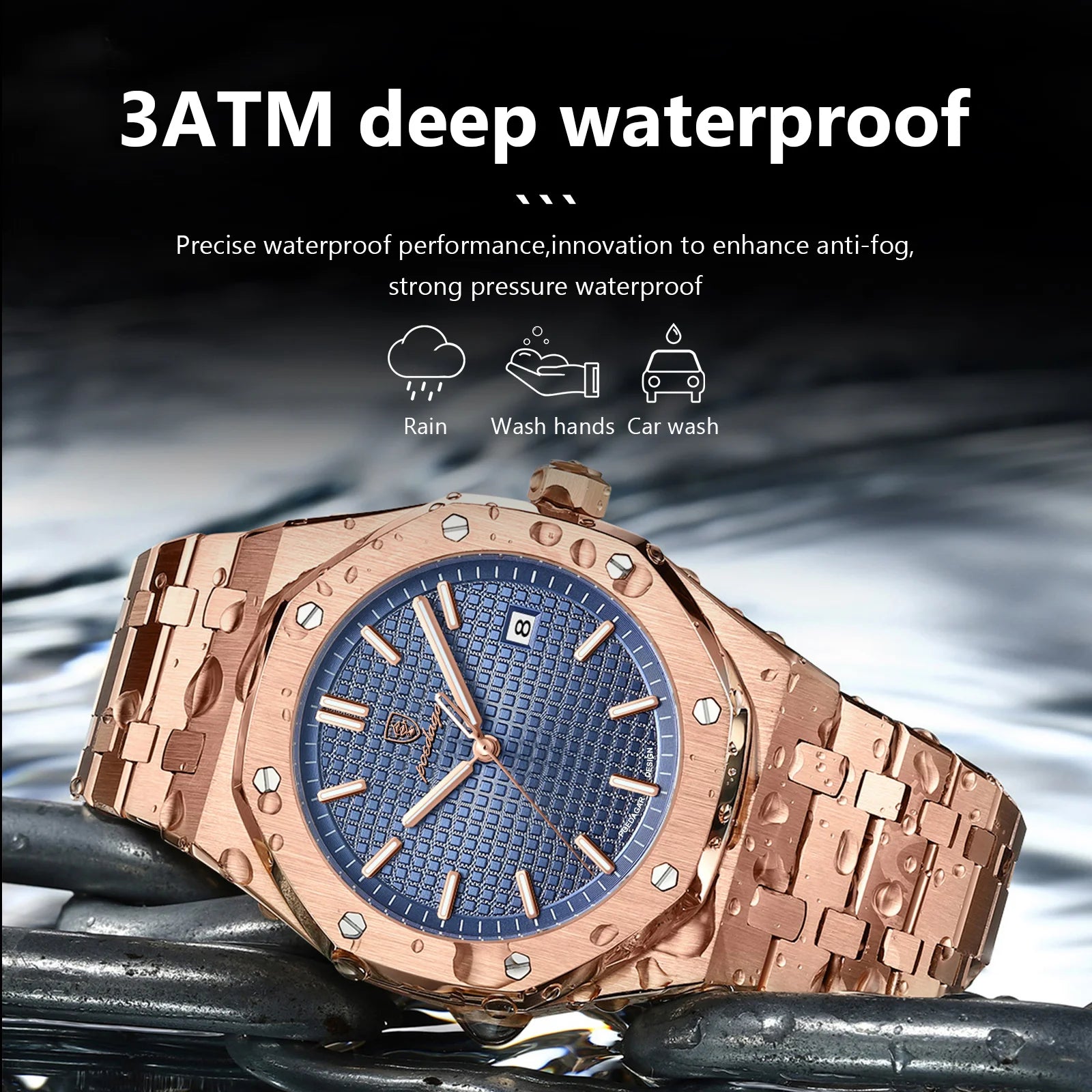 Luxury Business Man Wristwatch Waterproof Luminous Date Men Watch Stainless Steel Fashion Quartz Watches for Men Reloj