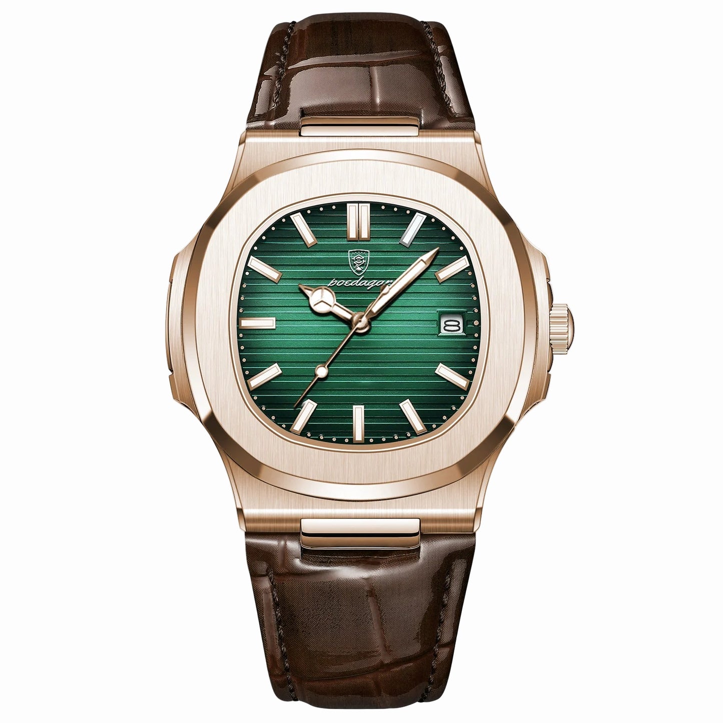 Top Luxury Man Watch Date Waterproof Luminous Leather Watches for Men High Quality Square Men'S Quartz Wristwatch Reloj