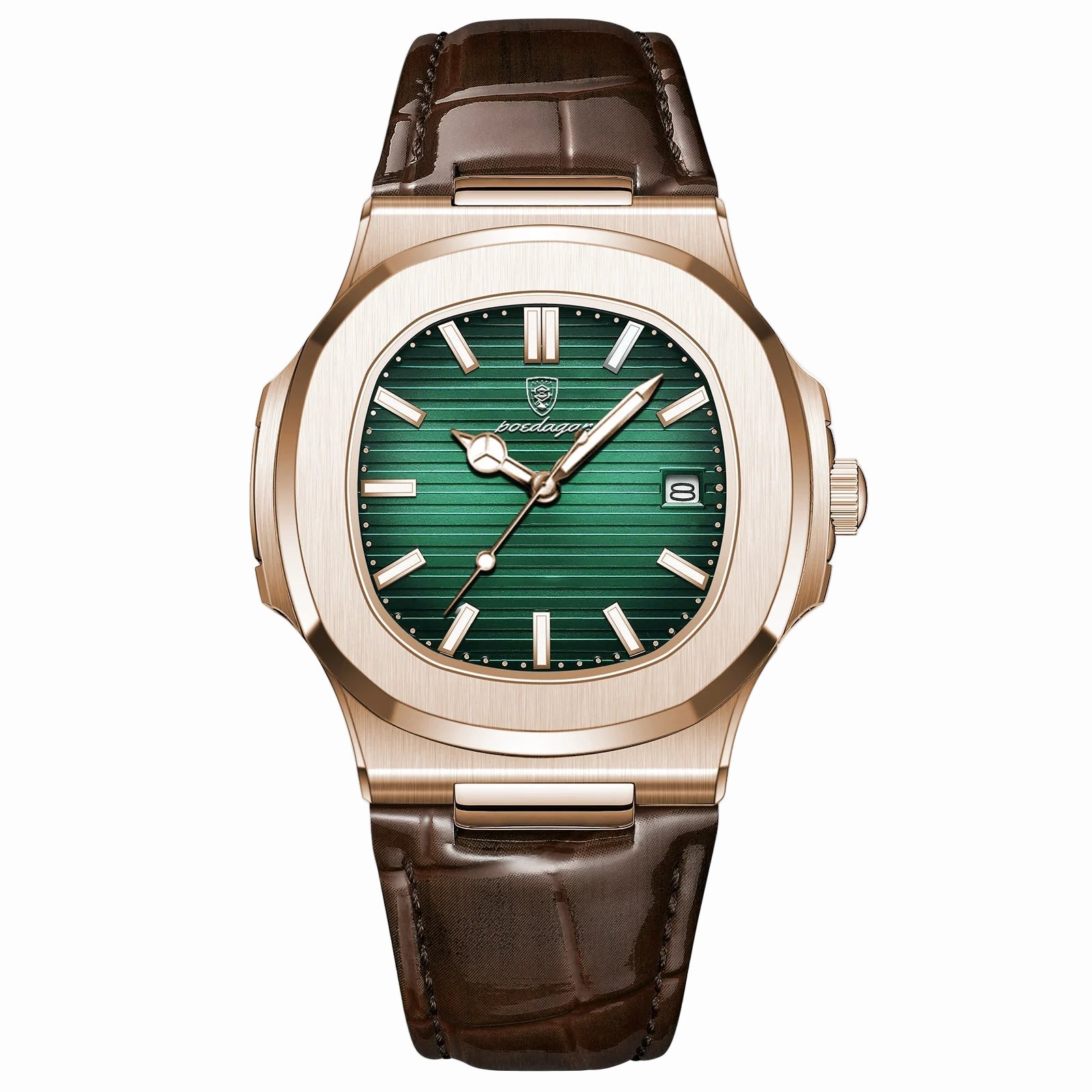 Top Luxury Man Watch Date Waterproof Luminous Leather Watches for Men High Quality Square Men'S Quartz Wristwatch Reloj