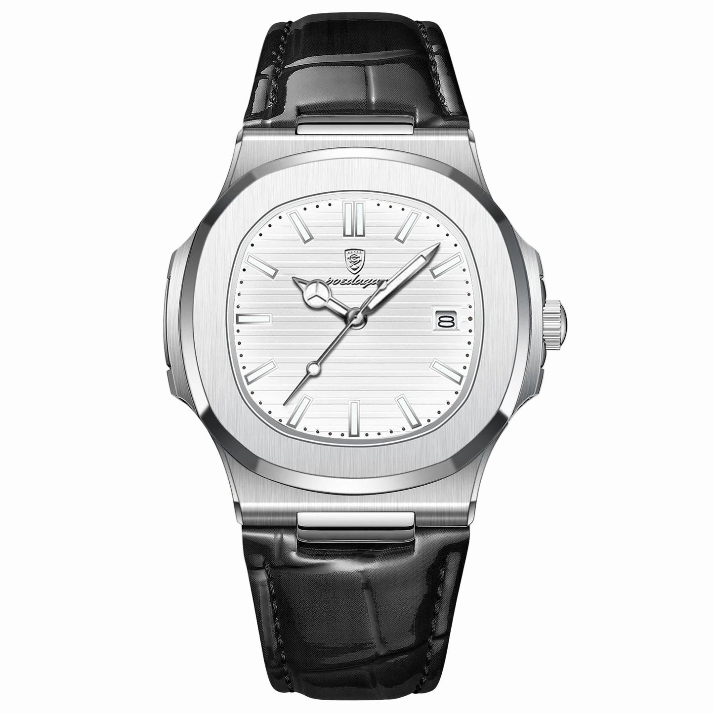 Top Luxury Man Watch Date Waterproof Luminous Leather Watches for Men High Quality Square Men'S Quartz Wristwatch Reloj