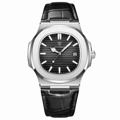 Top Luxury Man Watch Date Waterproof Luminous Leather Watches for Men High Quality Square Men'S Quartz Wristwatch Reloj