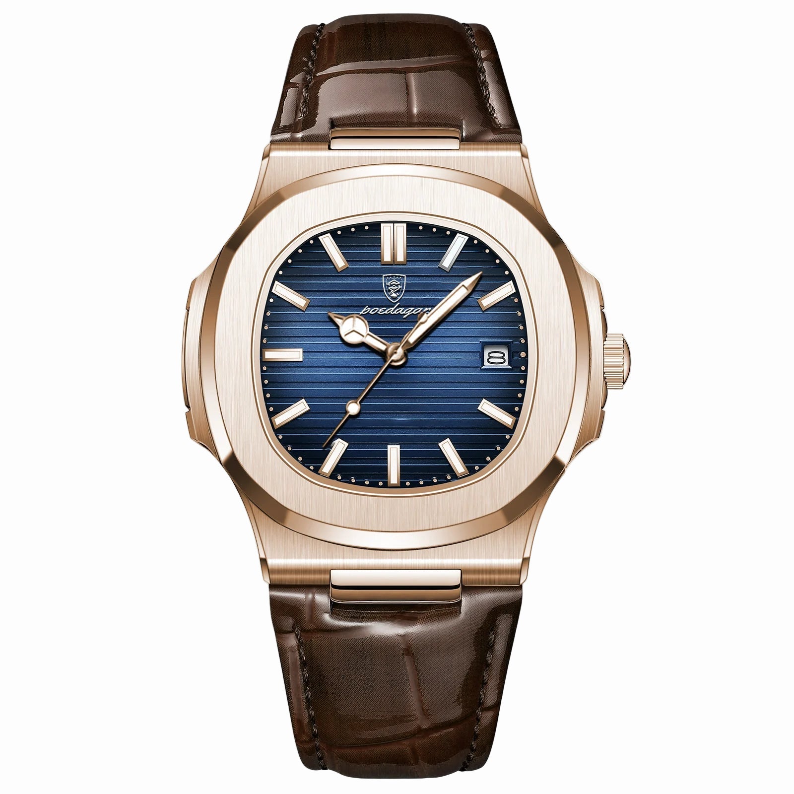 Top Luxury Man Watch Date Waterproof Luminous Leather Watches for Men High Quality Square Men'S Quartz Wristwatch Reloj