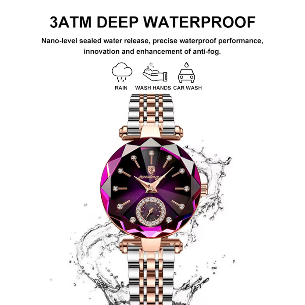 Luxury Woman Wristwatch Elegant Waterproof Stainless Steel Watch for Ladies Dress Diamond Quartz Women'S Watches Reloj