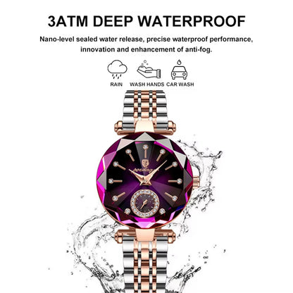 Luxury Woman Wristwatch Elegant Waterproof Stainless Steel Watch for Ladies Dress Diamond Quartz Women'S Watches Reloj