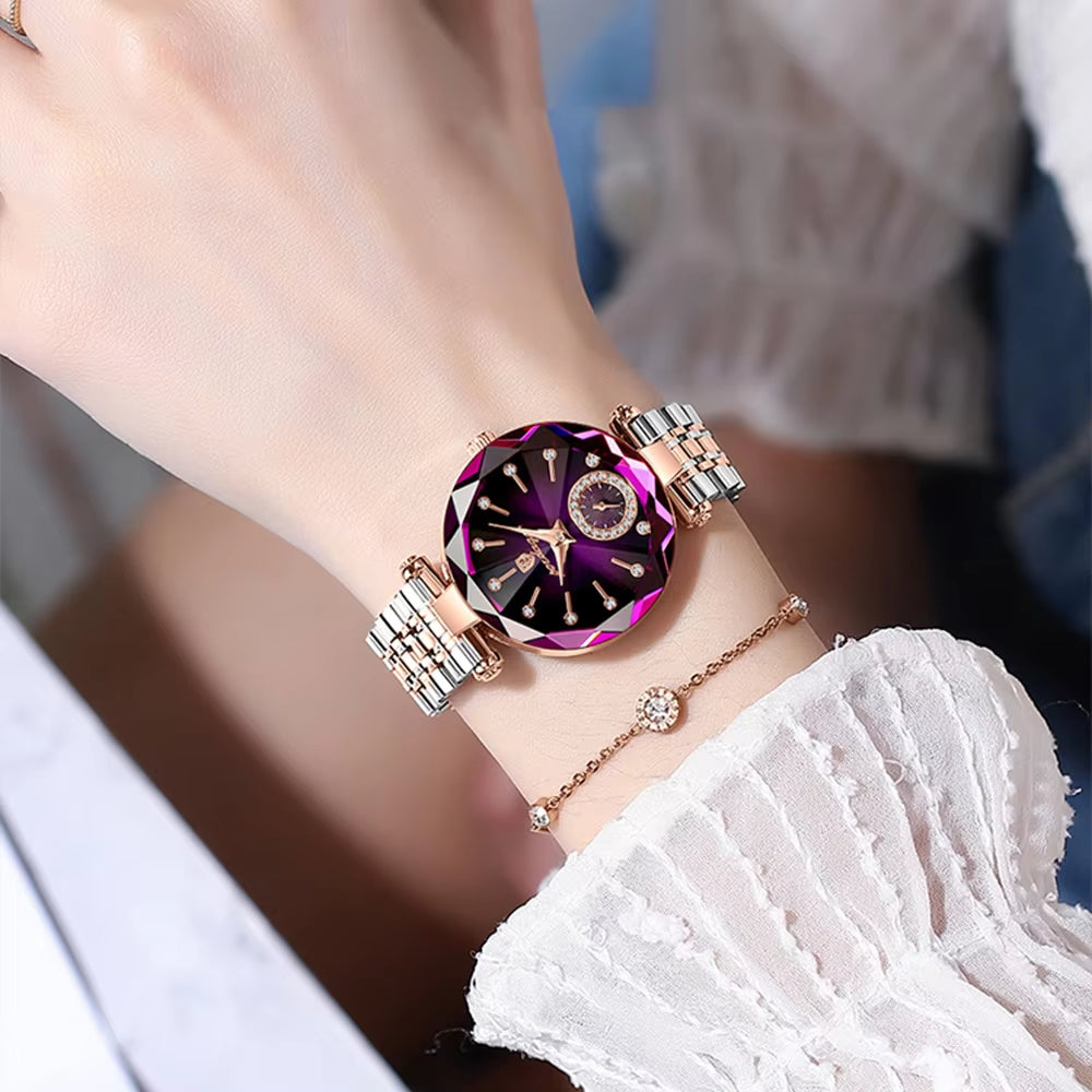 Luxury Woman Wristwatch Elegant Waterproof Stainless Steel Watch for Ladies Dress Diamond Quartz Women'S Watches Reloj