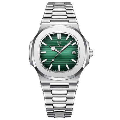 Luxury Watch for Man Waterproof Luminous Date Men Wristwatch Square Stainless Steel Business Men'S Quartz Watches Reloj